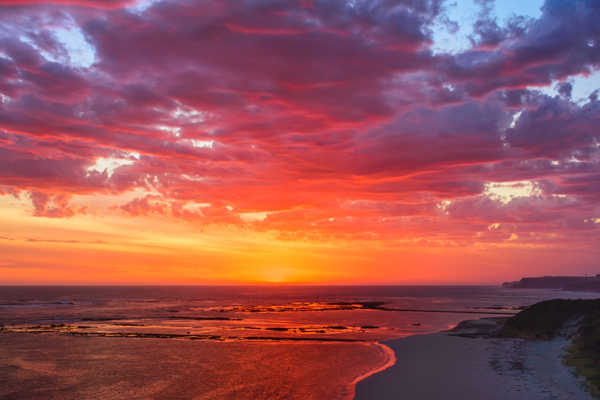 Beautiful sunset at Flinders, Vic.